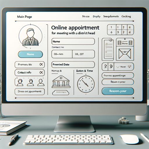 Структура интерфейса записи на официальном сайте